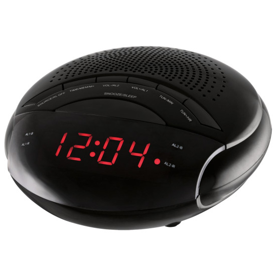 RADIO RELOJ DESPERTADOR NEVIR NVR - 335DD NEGRO Radio -  radio despertador