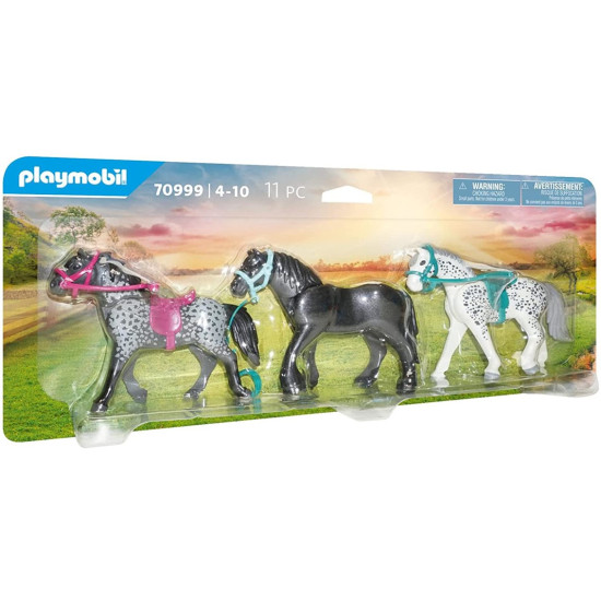 PLAYMOBIL 3 CABALLOS: FRISON KNABSTRUPPER & Playmobils