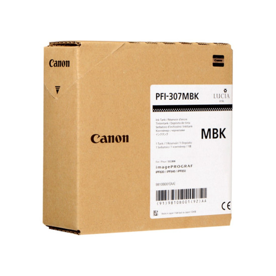 CARTUCHO TINTA CANON PFI - 307MBK NEGRO MATE Consumibles impresión de tinta