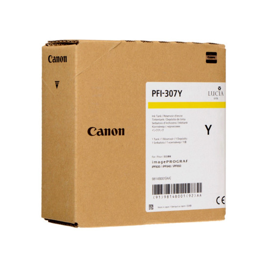 CARTUCHO TINTA CANON PFI - 307Y AMARILLO Consumibles impresión de tinta