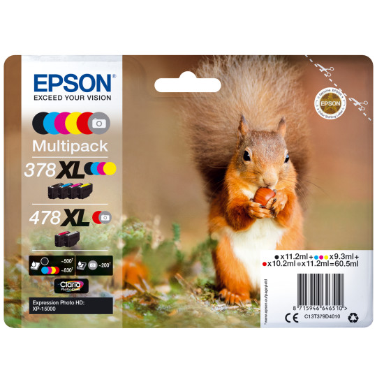 MULTIPACK CARTUCHO EPSON C13T379D4010 6 COLORES Consumibles impresión de tinta