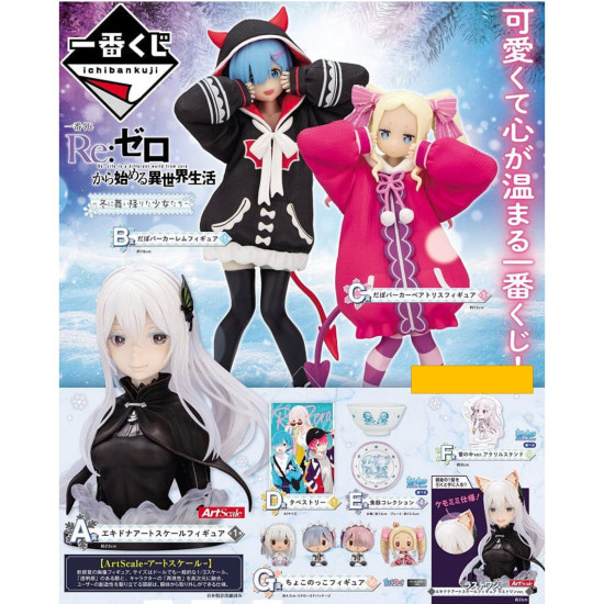 ICHIBAN KUJI BANPRESTO RE ZERO GIRLS Ichiban kuji