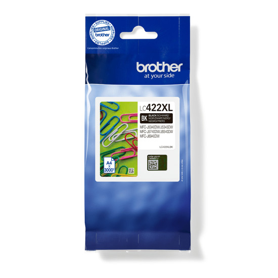 CARTUCHO TINTA BROTHER LC422XLBK NEGRO 3000 Consumibles impresión de tinta