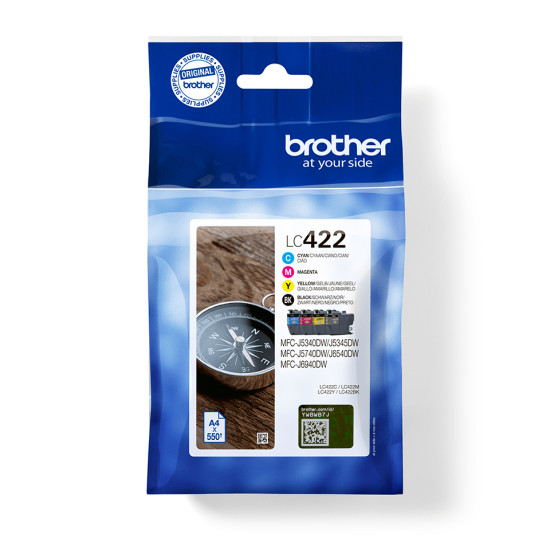 PACK CARTUCHOS TINTA BROTHER LC422VAL NEGRO Consumibles impresión de tinta