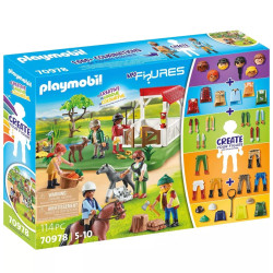 PLAYMOBIL MY FIGURES RANCHO CABALLOS