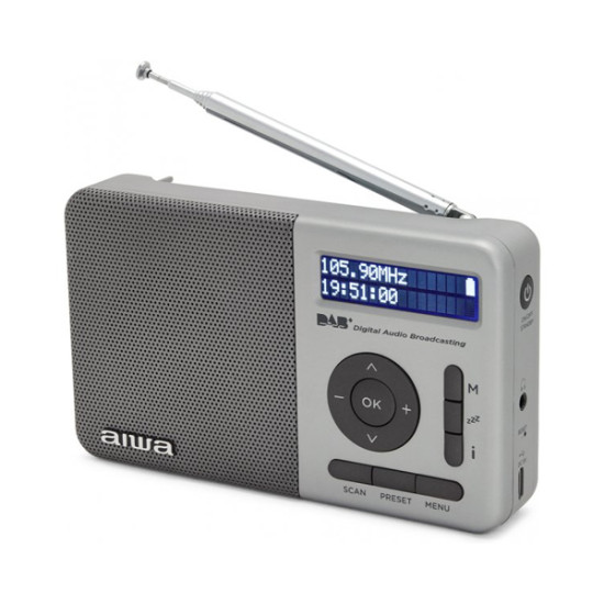 RADIO PORTATIL AIWA RD - 40DAB PLATA Radio -  radio despertador