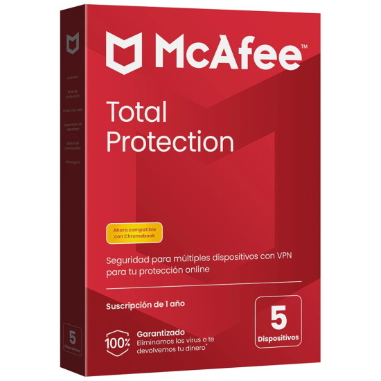 ANTIVIRUS MCAFEE TOTAL PROTECTION 5 DISPOSITIVOS Antivirus