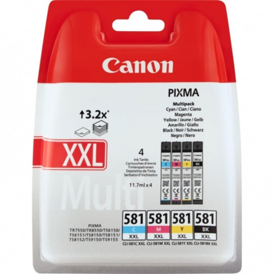 CARTUCHO TINTA CANON CLI - 581XXL NEGRO CIAN Consumibles impresión de tinta