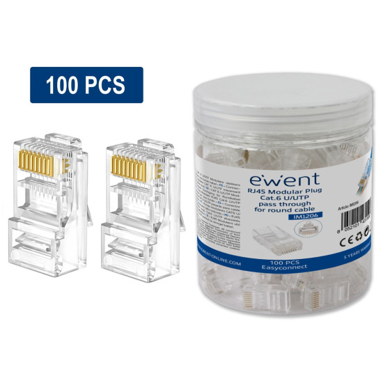 CONECTOR RJ45 EWENT EASYCONNECT IM1206 CAT.6 Cables de red