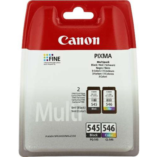 MULTIPACK CANON PG - 545 CL - 546 NEGRO CIAN Consumibles impresión de tinta