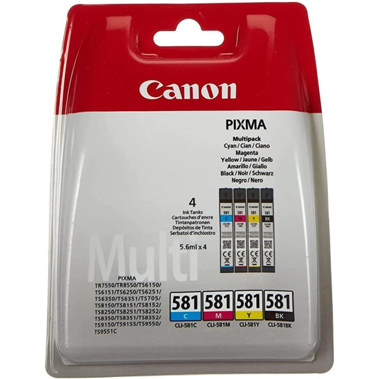 CARTUCHO TINTA CANON CLI - 581 NEGRO CIAN Consumibles impresión de tinta