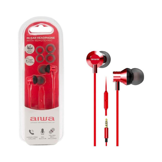 AURICULARES AIWA ESTM - 50 ROJO Auriculares