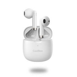 AURICULARES COOLBOX TWS - 01 MANOS LIBRES BLANCOS