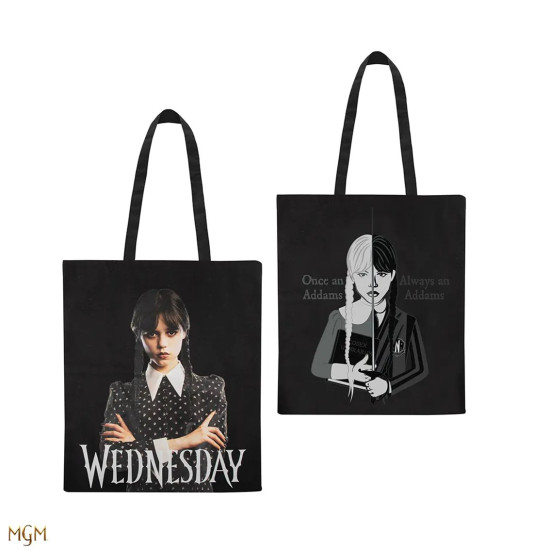 TOTE BAG CINEREPLICAS WEDNESDAY ADDAMS - Mochilas frikis