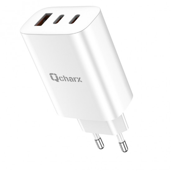 CARGADOR QCHARX ARES 3A 65W 2 Cargadores para móviles