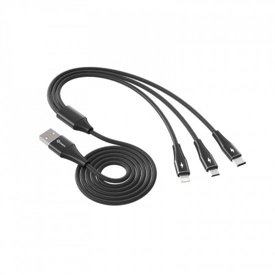 CABLE TRIPLE QCHARX NAPOLI USB A Cables usb - firewire