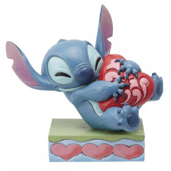 FIGURA ENESCO DISNEY STITCH ABRAZANDO UN