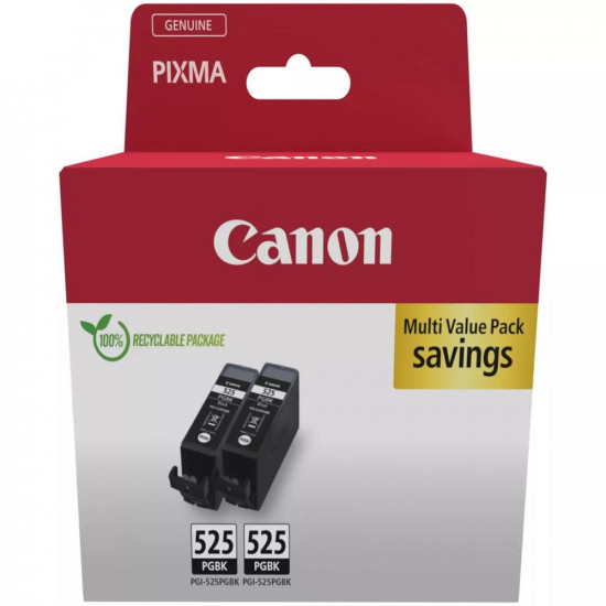 PACK CARTUCHO TINTA CANON PGI - 525PGBK Consumibles impresión de tinta