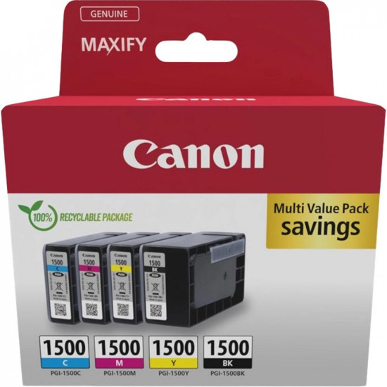 MULTIPACK CANON PGI - 1500 B C M Consumibles impresión de tinta