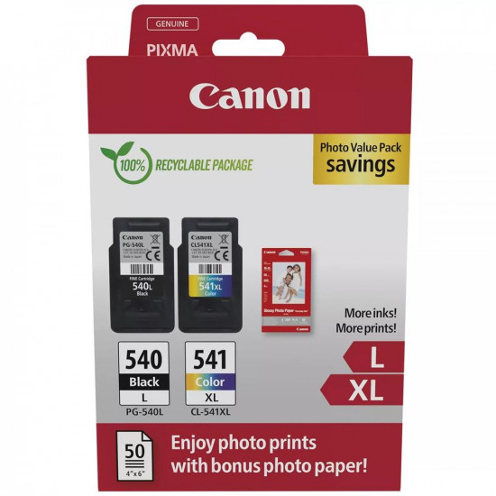 MULTIPACK CANON PG - 540L CL - 541XL + PAPEL Consumibles impresión de tinta