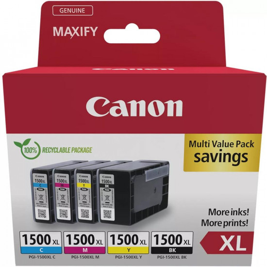 MULTIPACK CANON PGI - 1500XL N C M Consumibles impresión de tinta