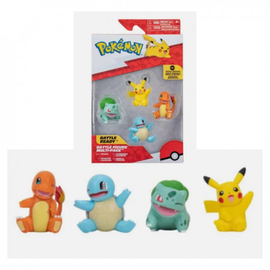 PACK 4 FIGURAS POKEMON INICIALES KANTO Figuras