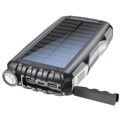 BATERIA EXTERNA PORTATIL POWERBANK SOLAR DENVER