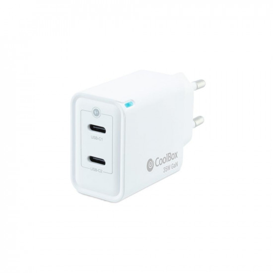 CARGADOR USB PARED COOLBOX 35W 2 Cargadores para móviles