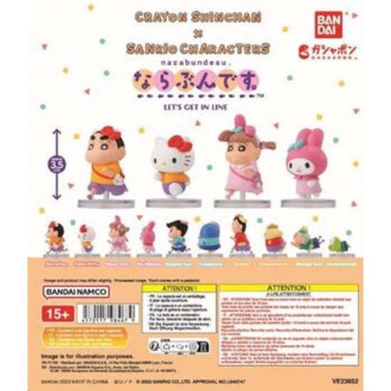 SURTIDO BANDAI GASHAPON SHINCHAN X SANRIO Figuras