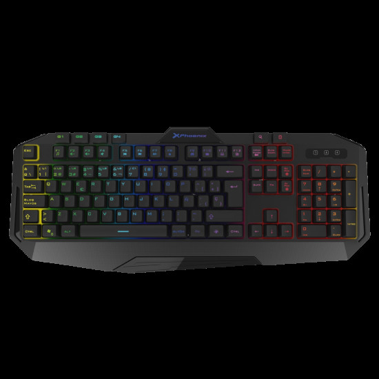 TECLADO GAMING PHOENIX CON CABLE LUZ Teclados