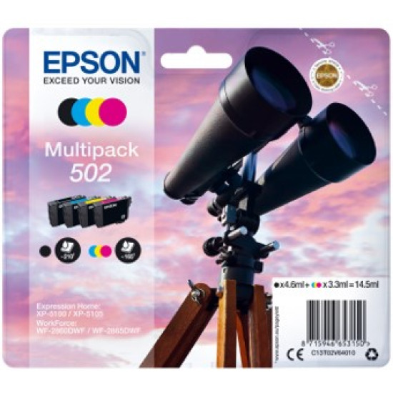 MULTIPACK TINTA EPSON 502 C13T02V64010 NEGRO Consumibles impresión de tinta