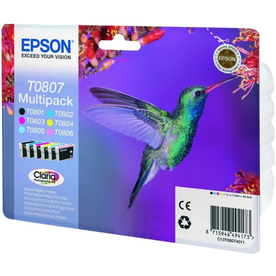 MULTIPACK TINTA EPSON T08074 T080140+240+340+440 +540+640 Consumibles impresión de tinta