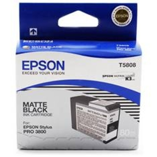 CARTUCHO TINTA EPSON T5808 NEGRO MATE Consumibles impresión de tinta