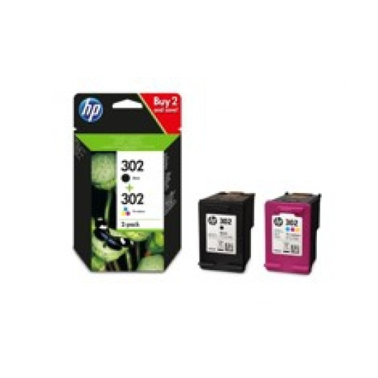 MULTIPACK HP X4D37AE Nº302 NEGRO Y Consumibles impresión de tinta