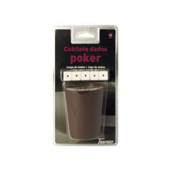 CUBILETE DADOS FOURNIER + DADOS DE POKER