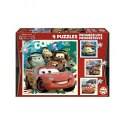 PUZZLE 12+16+20+25P EDUCA PROGRESIVO CARS LET'S RACE +3 AÑOS