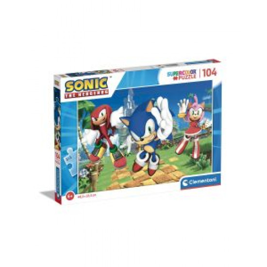 PUZZLE 104P CLEMENTONI SUPERCOLOR SONIC +6 AÑOS